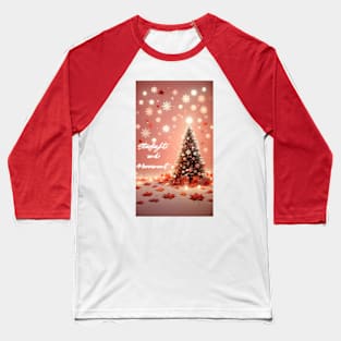 Starlight Merriment: Whimsical Christmas Tree Tee Baseball T-Shirt